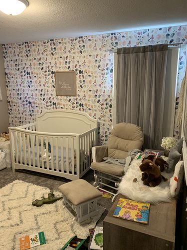 Customer photo review of Removable Wallpaper Peel and Stick Wallpaper Wall Paper Wall Mural - Watercolor Brush Strokes - A356