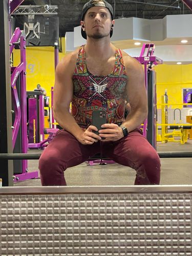 Customer photo review of Size Up Tribal RARE Y-Back Tank