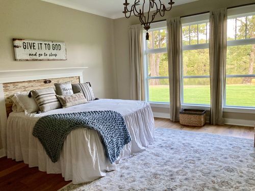 Customer photo review of Give It to God and Go to Sleep – Rustic Christian Wall Art for Peaceful Nights