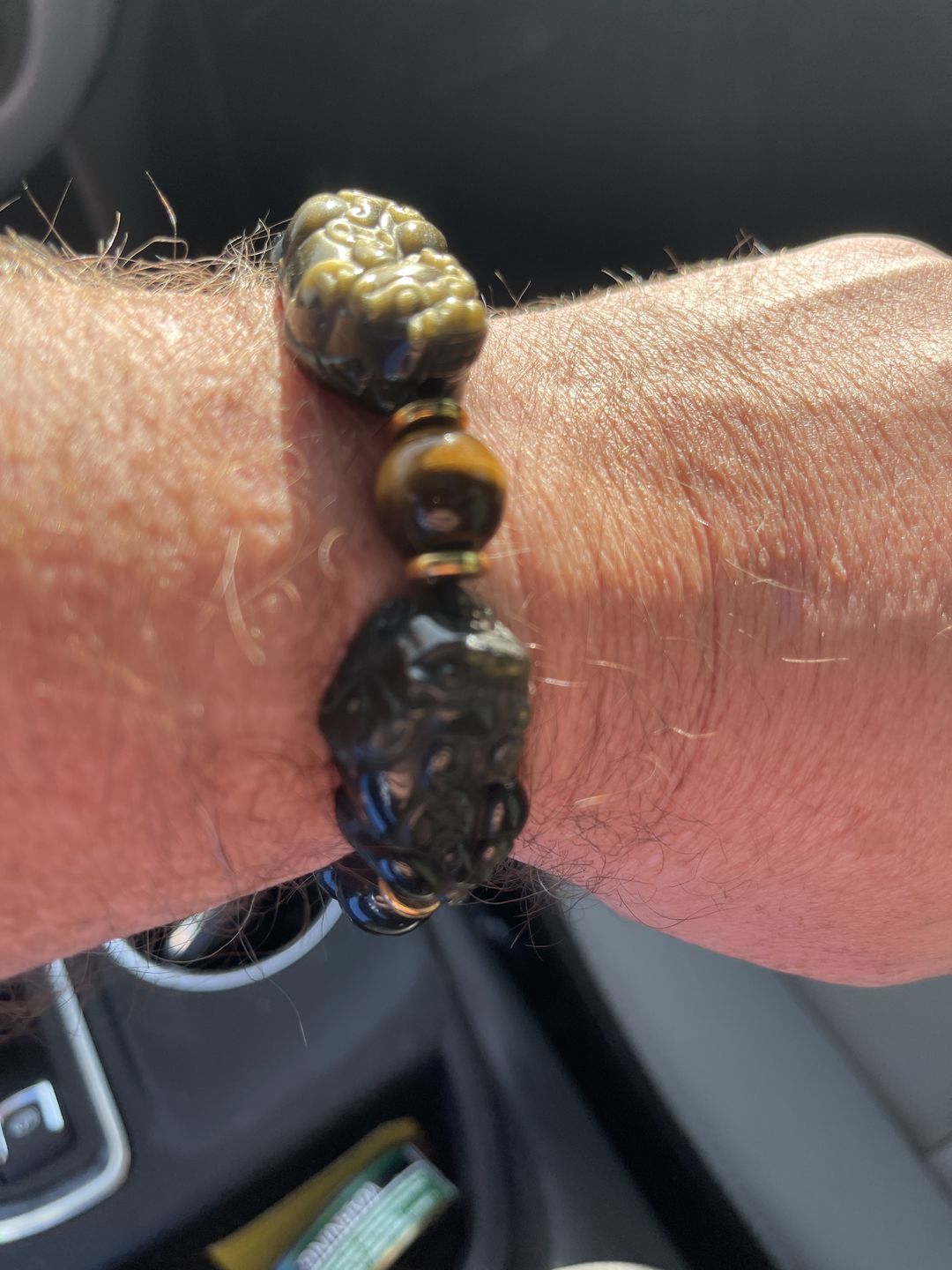 Customer photo review of Natural Gold Obsidian Double Pi Yao Wealth Bracelet