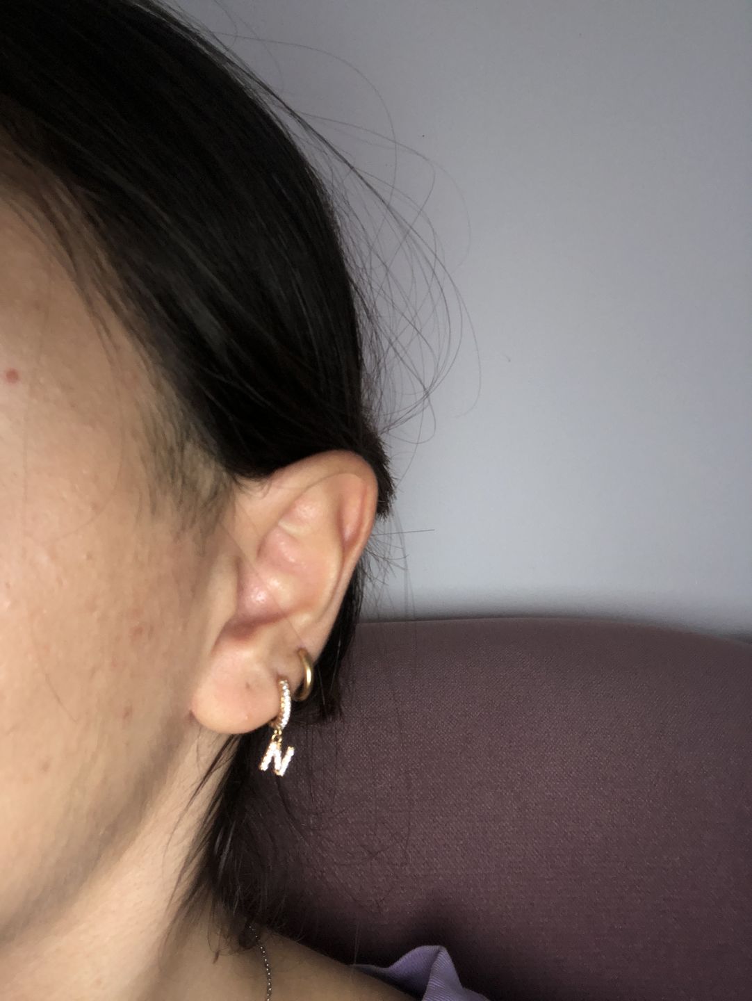 Customer photo review of Simple Ohrringe | 18K vergoldet