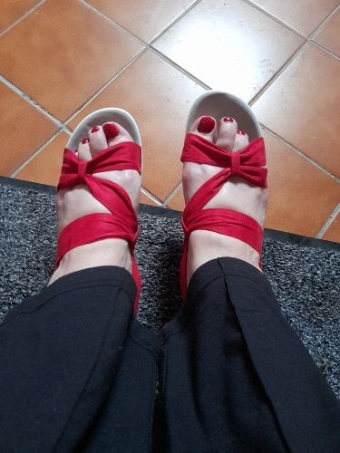 Customer photo review of Sandales de Correction Orthopédique Compensées Antidérapantes Femme