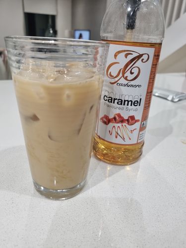 Customer photo review of Caramel Coffee Syrup