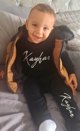 Customer photo review of Personalised Roma Tracksuit (3m-12 Years) (MRK X)