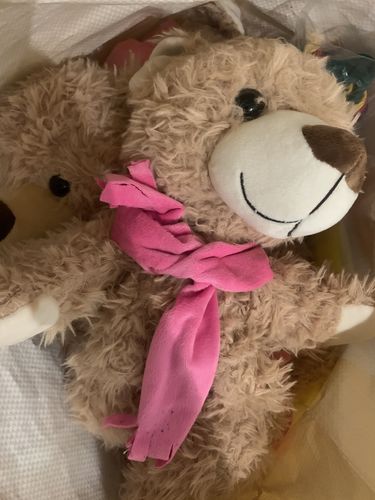 Customer photo review of Peggy the Teddy Backpack