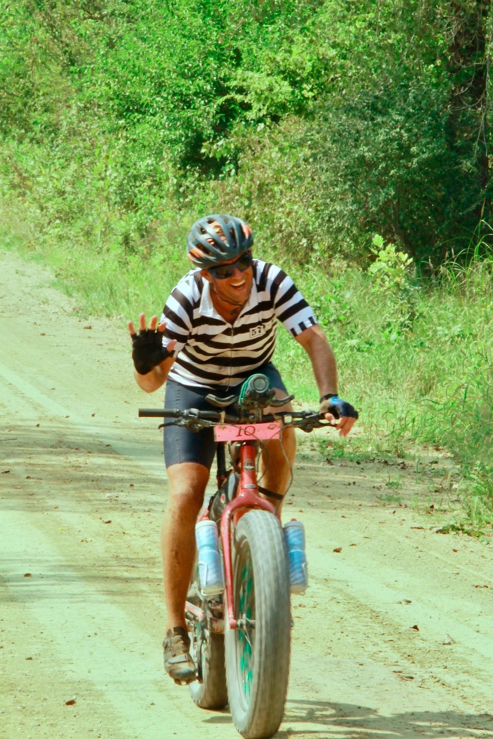 Customer photo review of Prison Inmate Cycling Jersey