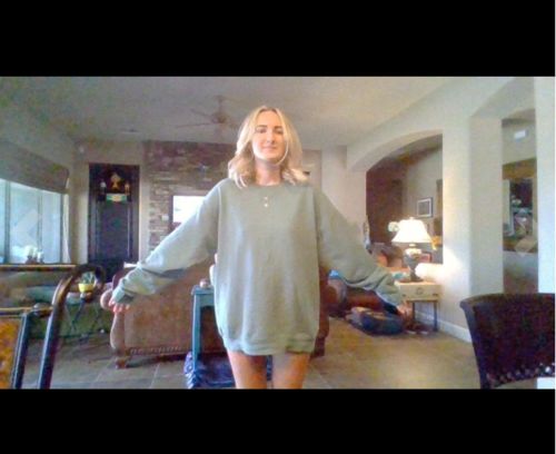 Customer photo review of Unisex Peach Skin French Terry Crewneck Sweatshirt