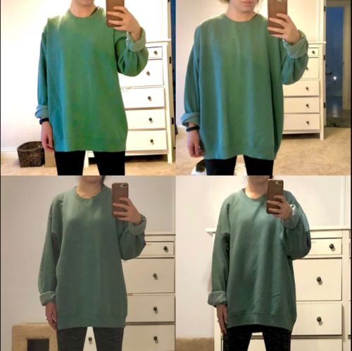 Customer photo review of Unisex Peach Skin French Terry Crewneck Sweatshirt