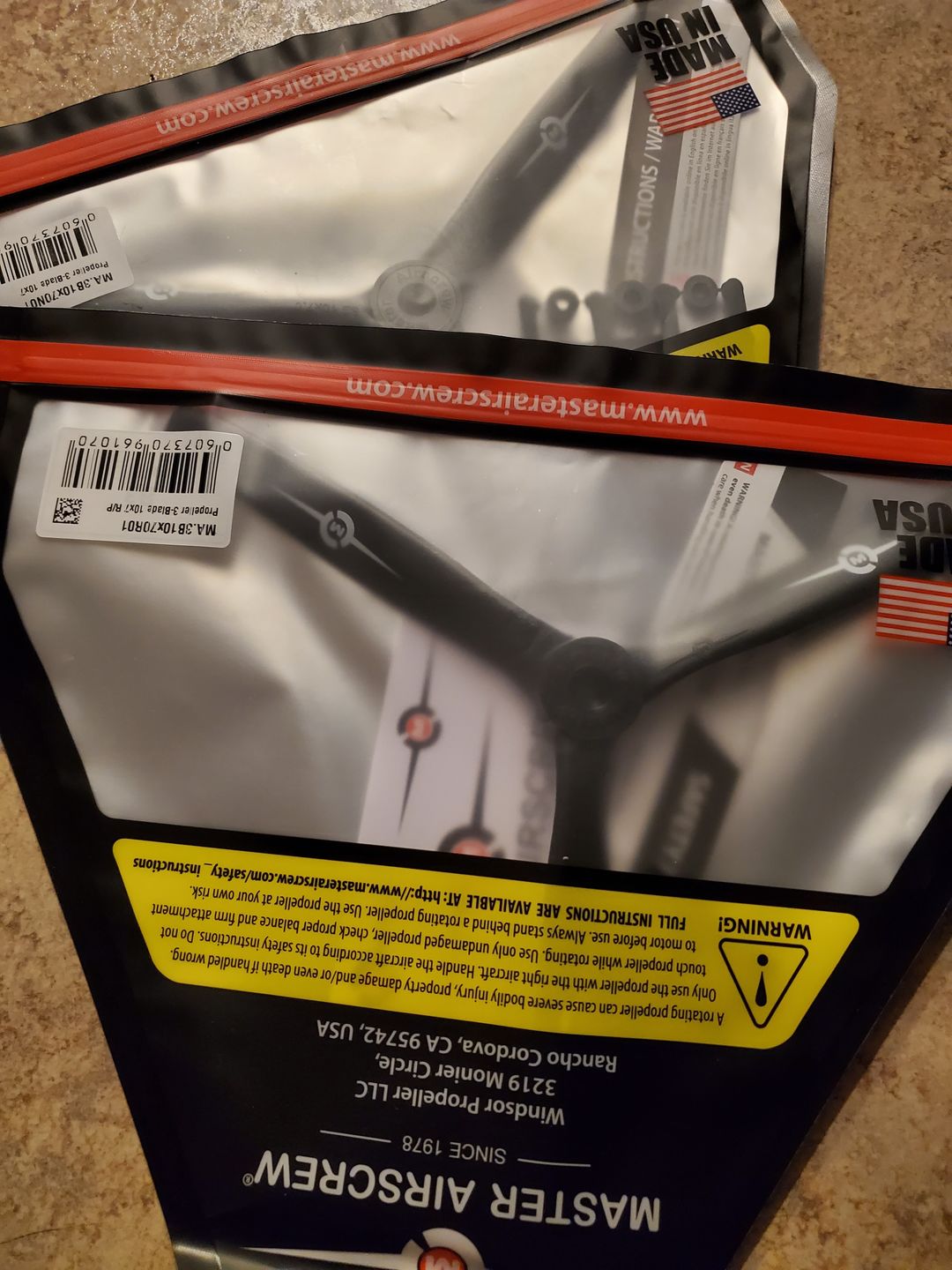 Customer photo review of 3-Blade - 10x7 Propeller Rev./Pusher