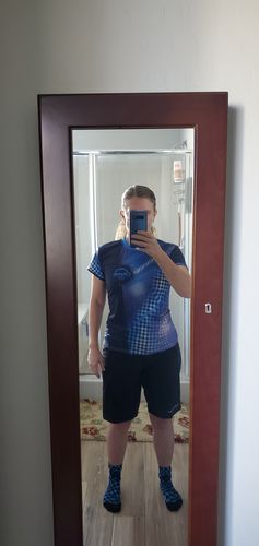 Customer photo review of Women's Purp Topo Check MTB Jersey