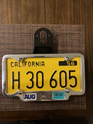 Customer photo review of 1956 CALIFORNIA LICENSE PLATE 6"x12" (156.5mm x 305mm)