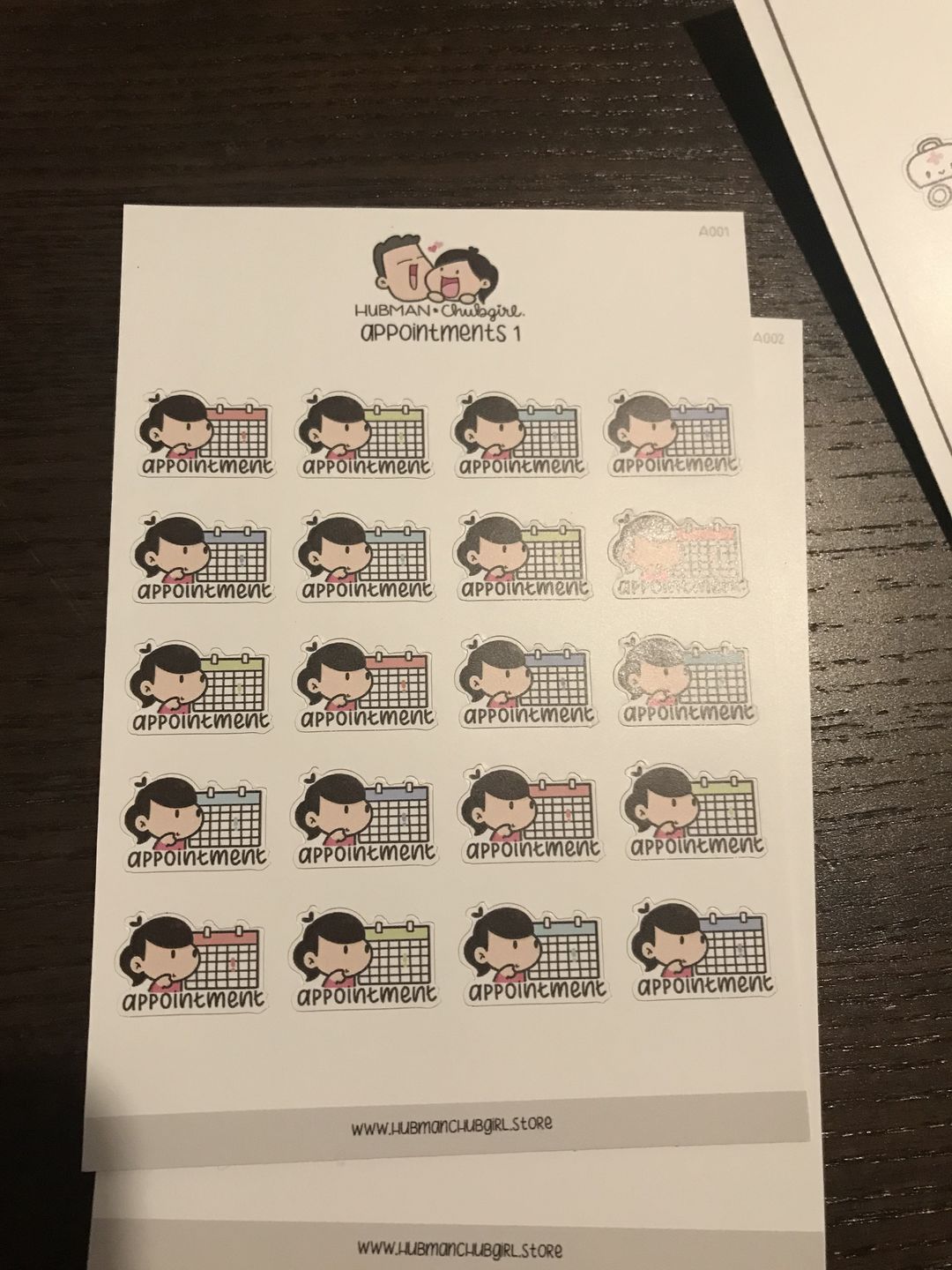 Customer photo review of Appointments 1 Planner Stickers