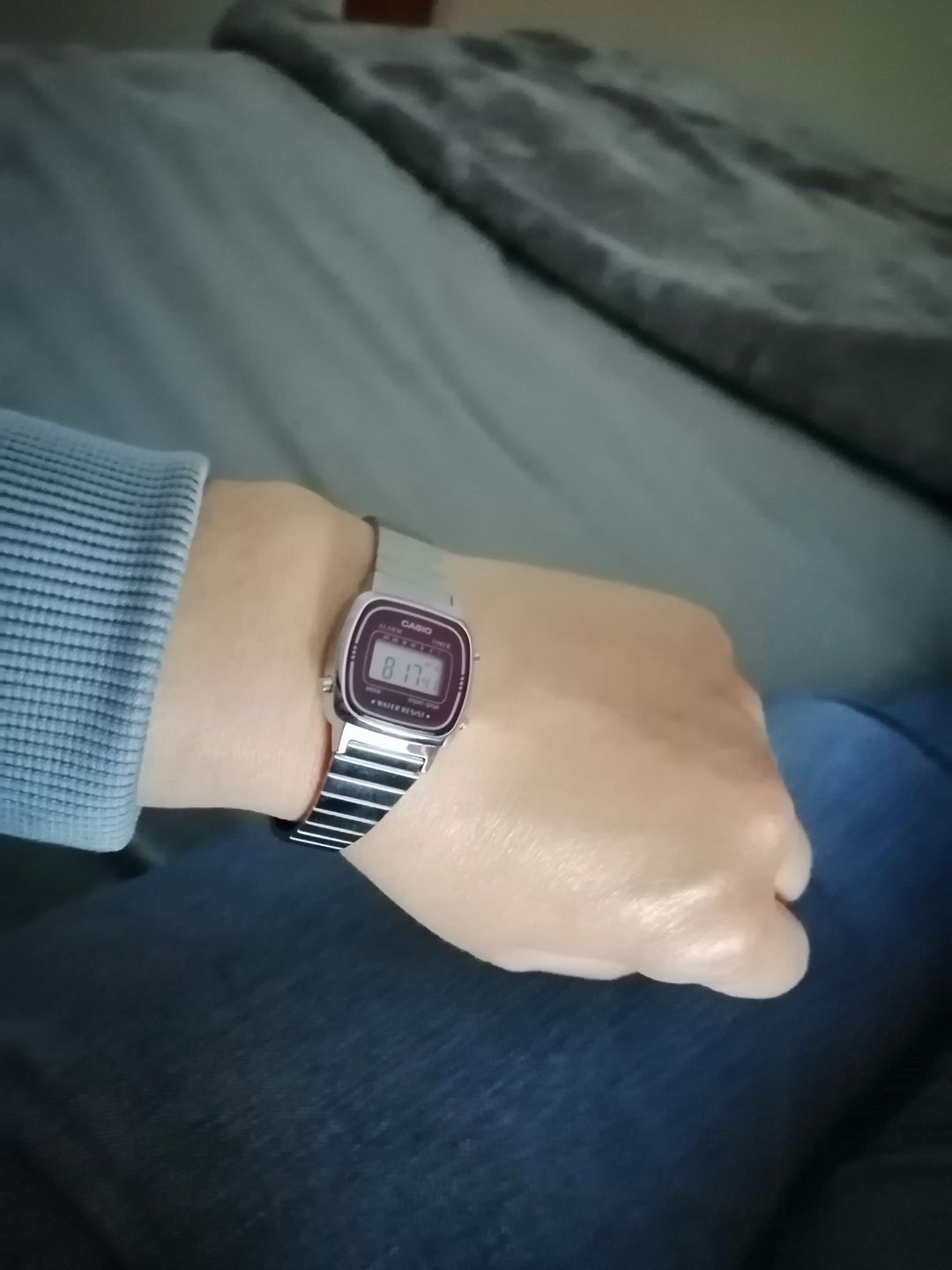 Customer photo review of Reloj Casio Vintage LA670WA-4DF Plateado Granate