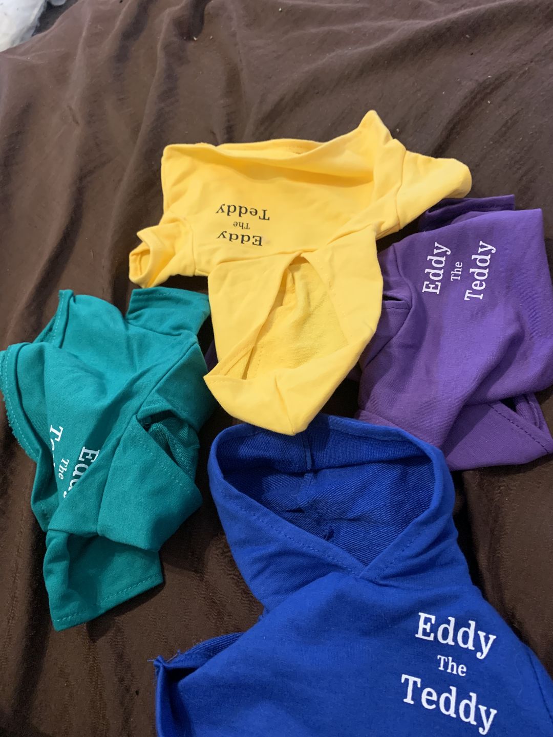Customer photo review of 32cm Eddy the Teddy Clothing (pack of 5)
