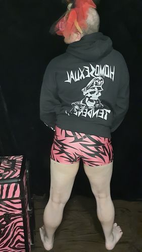 Customer photo review of Homosexual Tendencies Hoodie • Black