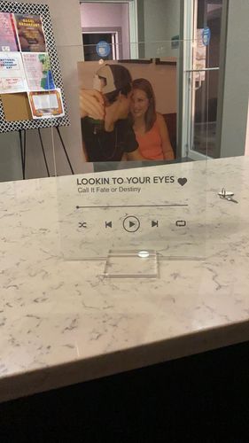 Customer photo review of Custom Song Plaque - The Best Anniversary Gift for Couples