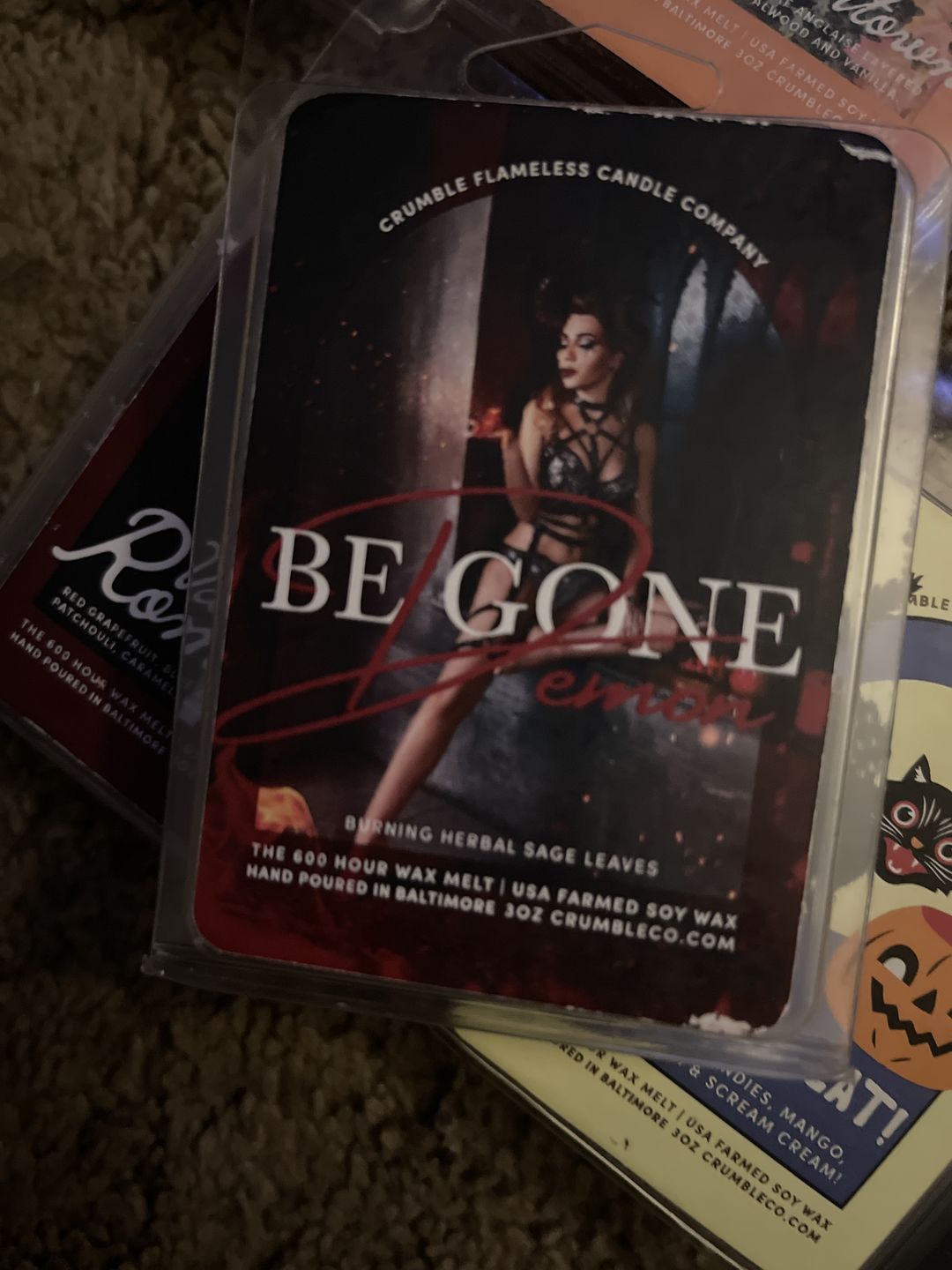 Customer photo review of Be Gone Demon Wax Melt