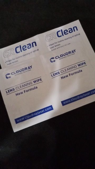 Customer photo review of Cloudray Cleaning Wipes For Laser Lens