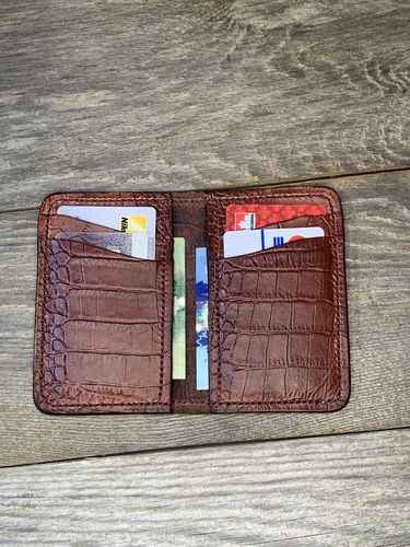 Customer photo review of No.52 | Leather Vertical Wallet (Digital Pattern)
