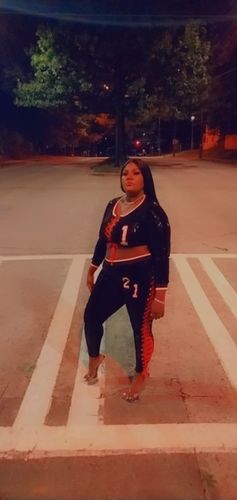 Customer photo review of Sequined Striking Drawstring Pant Suit