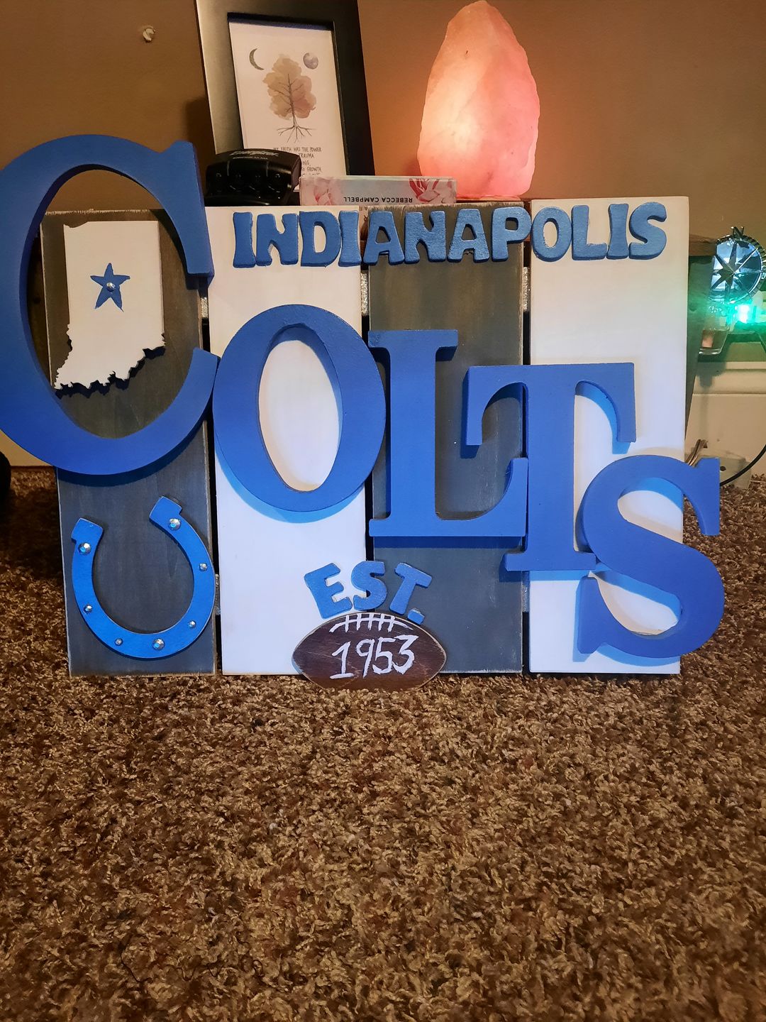 Customer photo review of Unfinished Wooden Indiana Shape - State - Craft - up to 24" DIY