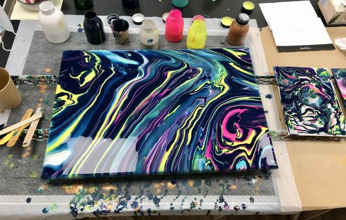Customer photo review of Workshop: Acrylic Pouring / Einstieg ins Acrylgießen