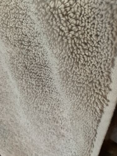 Customer photo review of Renewed Cloud Loom Organic Bath Mat