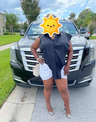 Customer photo review of Solid Color Stylish Single Breasted Blouse