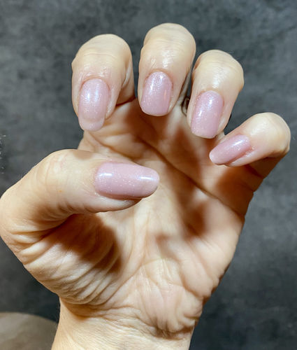 Customer photo review of Fiber base gel Didier Lab Shimmer Nude 10ml