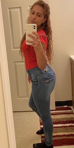 Customer photo review of Curly Ash Blonde