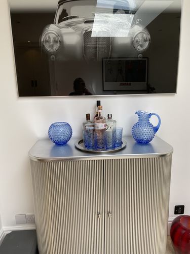 Customer photo review of Sklenice Hobnail Light Blue