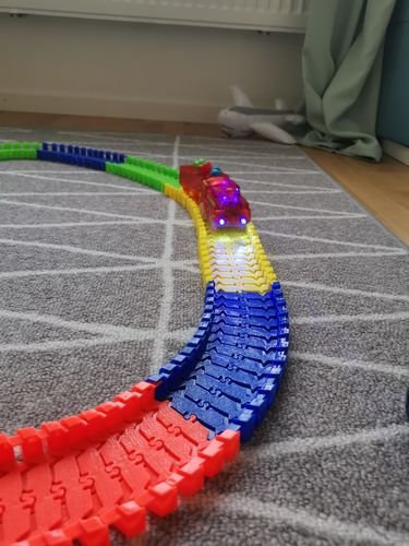 Customer photo review of Flexi-Tåget Finns i röd & blå