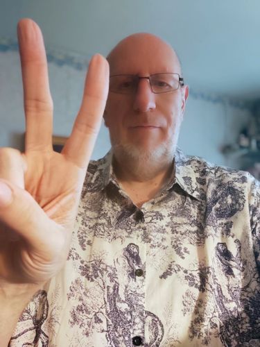 Customer photo review of Men's Retro Print Animal Short Sleeve Shirt