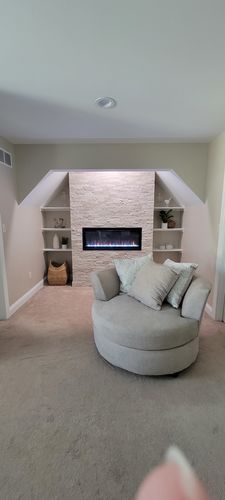 Customer photo review of Napoleon Alluravision 42'' Slim Wall Mount / Recessed Linear Electric Fireplace