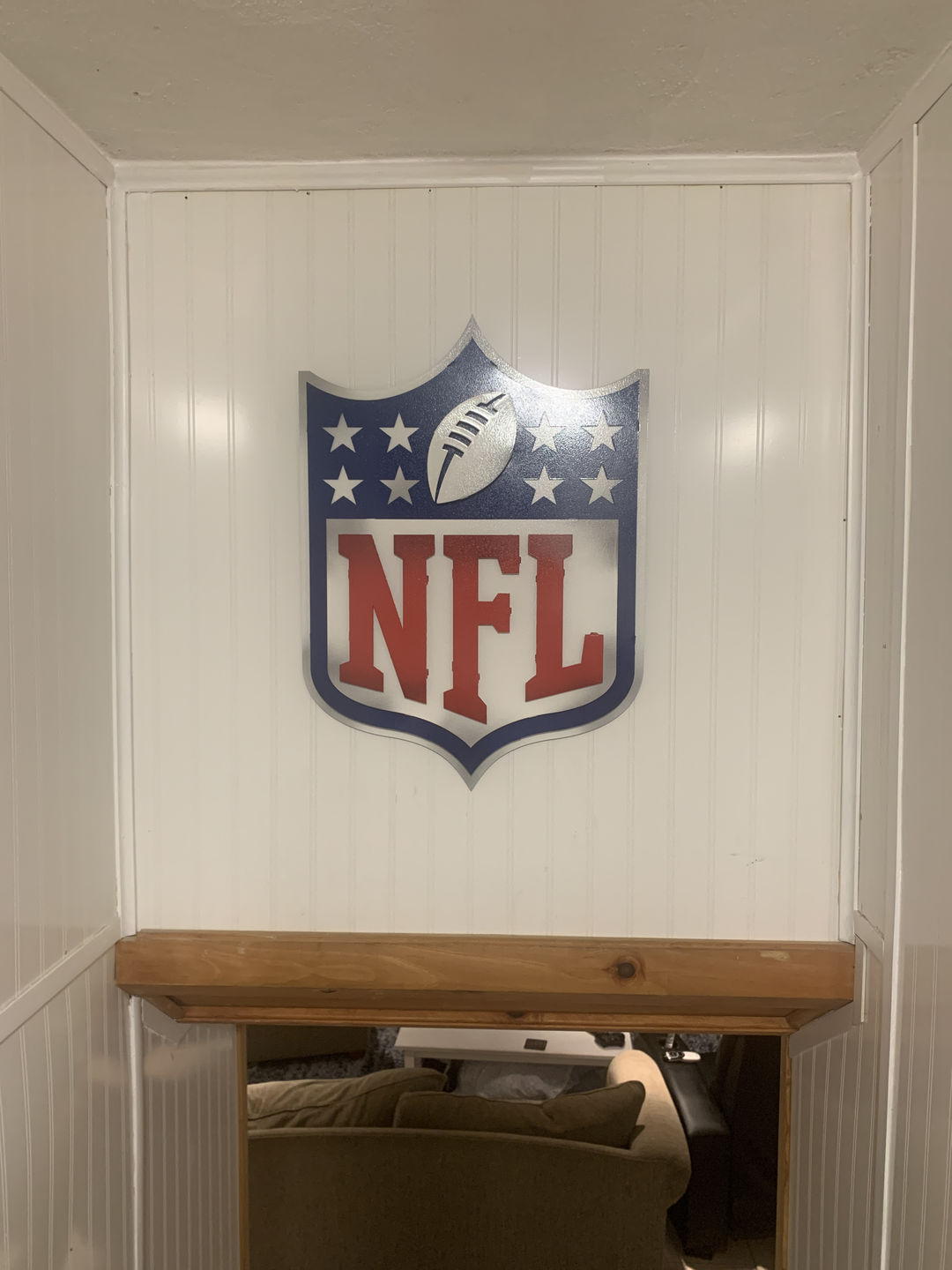 Customer photo review of National Football League Shield 3D Vintage Metal Wall Art