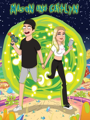 Customer photo review of 'Rick and Morty' Custom Portrait