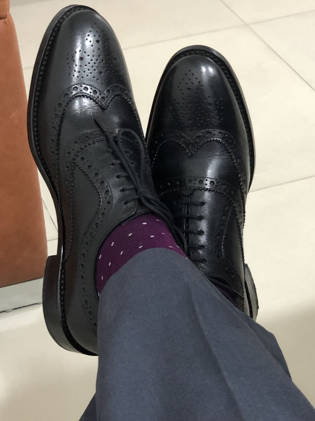 Customer photo review of Goodyear Welted - Full Brogue Oxfords - Black