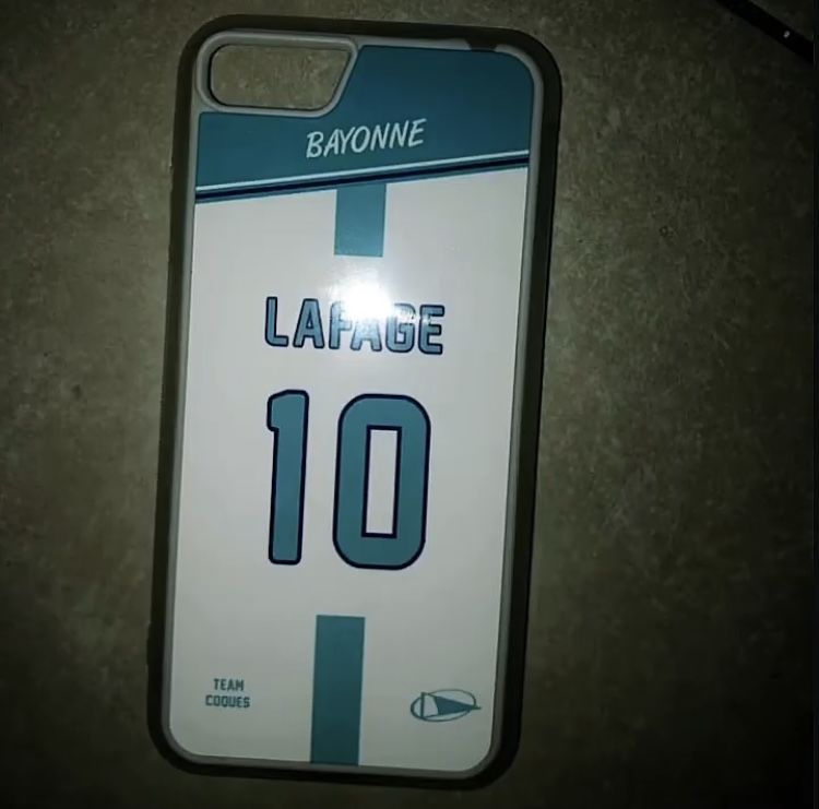 Customer photo review of Coque rugby BAYONNE - flocage 100% personnalisable - iPhone smartphone