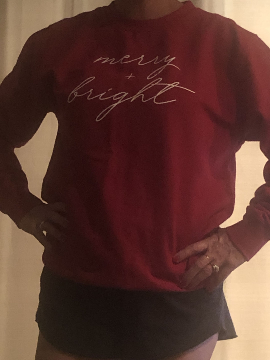 Customer photo review of Merry And Bright White Script