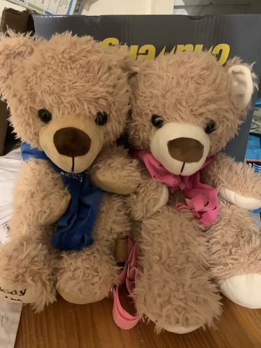 Customer photo review of Peggy the Teddy Backpack