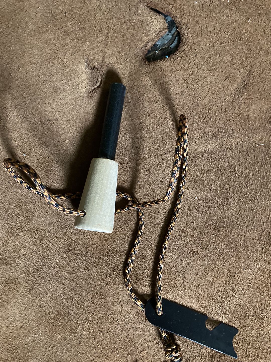 Customer photo review of Extra Thick Ferro Rod + Steel Striker