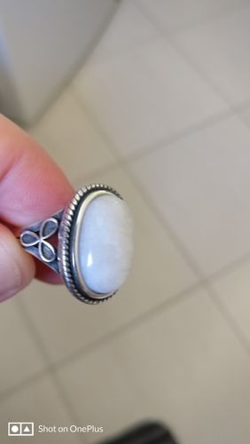 Customer photo review of S925 Sterling Silver Moonstone Ring