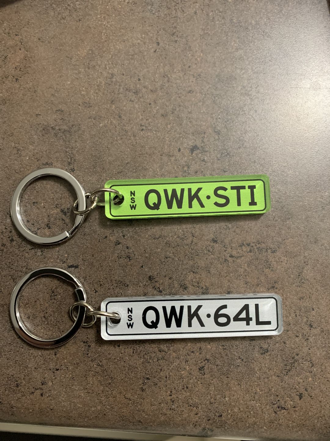 Customer photo review of NSW Colour Licence Plate Custom Keychain