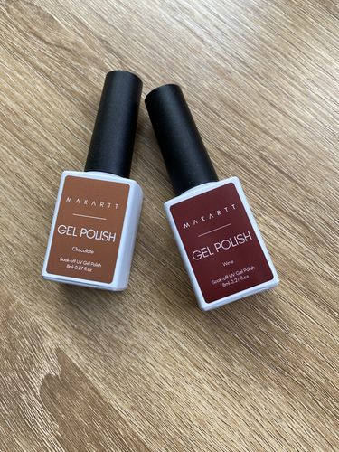 Customer photo review of Wine & Chocolate Gel Polish Kit