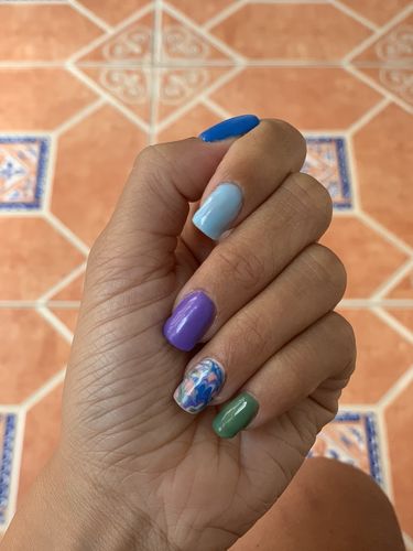 Customer photo review of Gel polish Studios, coat azure, 8 ml