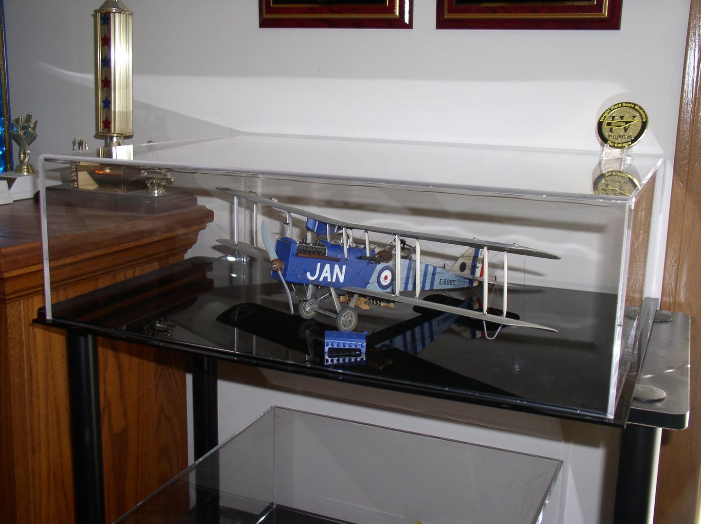 Customer photo review of Acrylic Double Sheet Book Display Cases