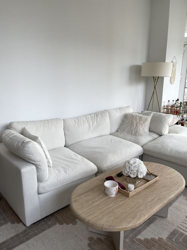 Customer photo review of SKY VELVET PLUSH MODULAR 4 PIECE SECTIONAL
