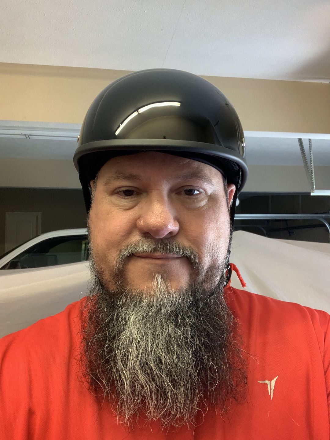 Customer photo review of Smallest Beanie Half Helmet