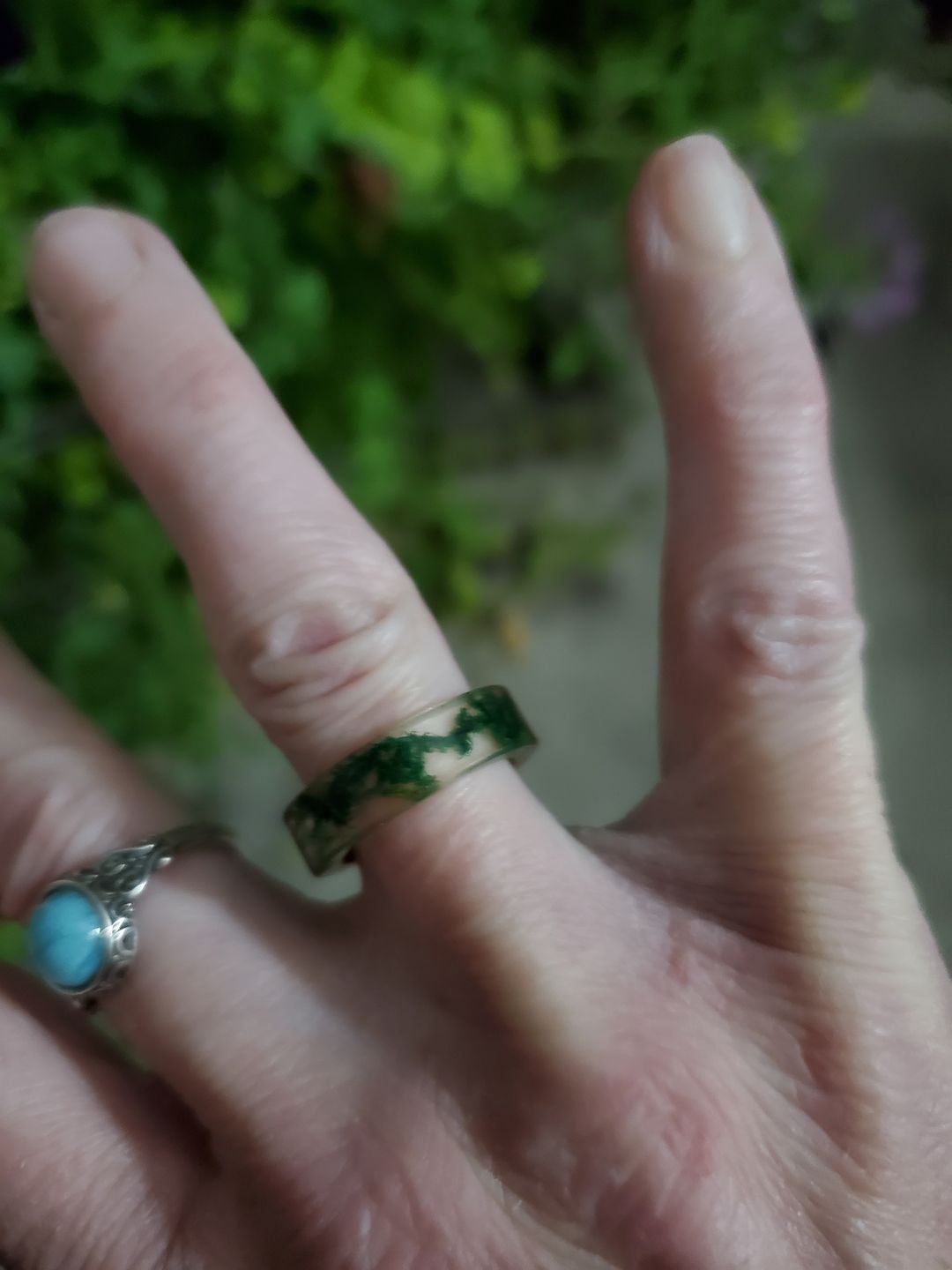 Customer photo review of Forest Soul Resin Ring