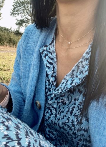 Customer photo review of Mariah solitaire mini pearl choker